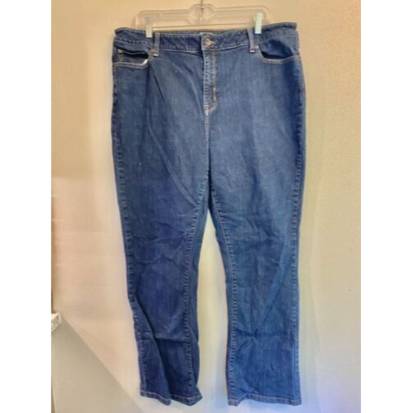 L.L. Bean‎ Women's Classic Fit Jeans Sz 20 M/T Dark Wash - Picture 1 of 9